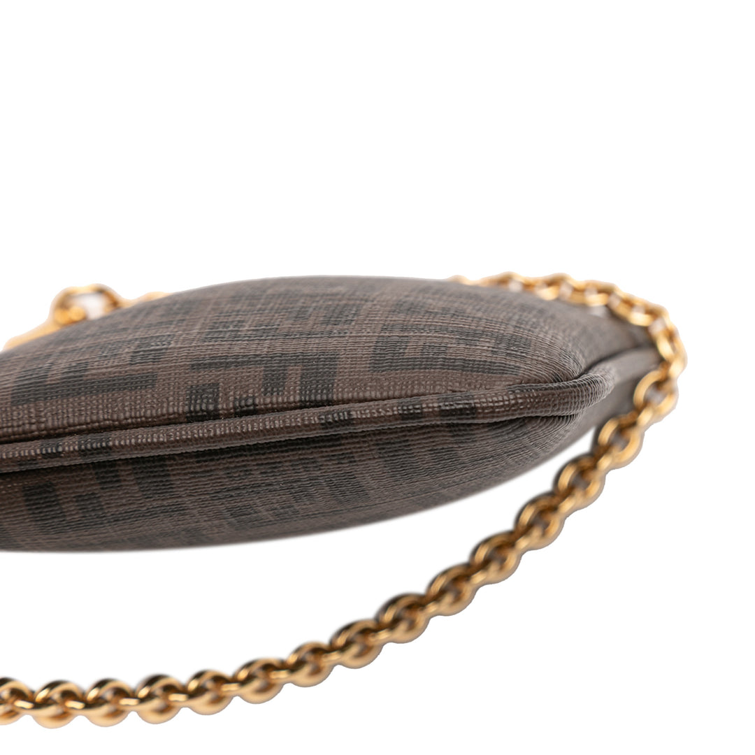 Fendi Zucchino Spalmati Chain Pochette Marron