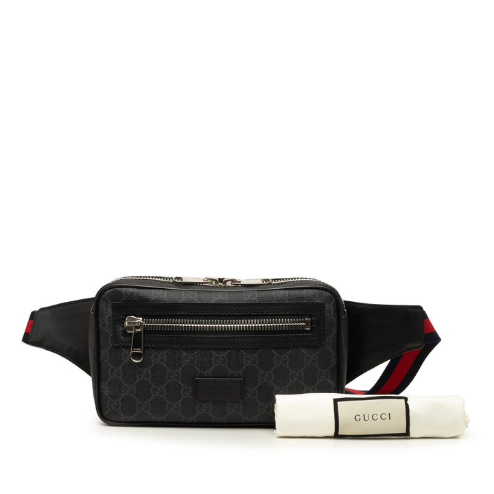 Gucci Web Sac ceinture GG Supreme Noir – vue 7 – GABY PARIS