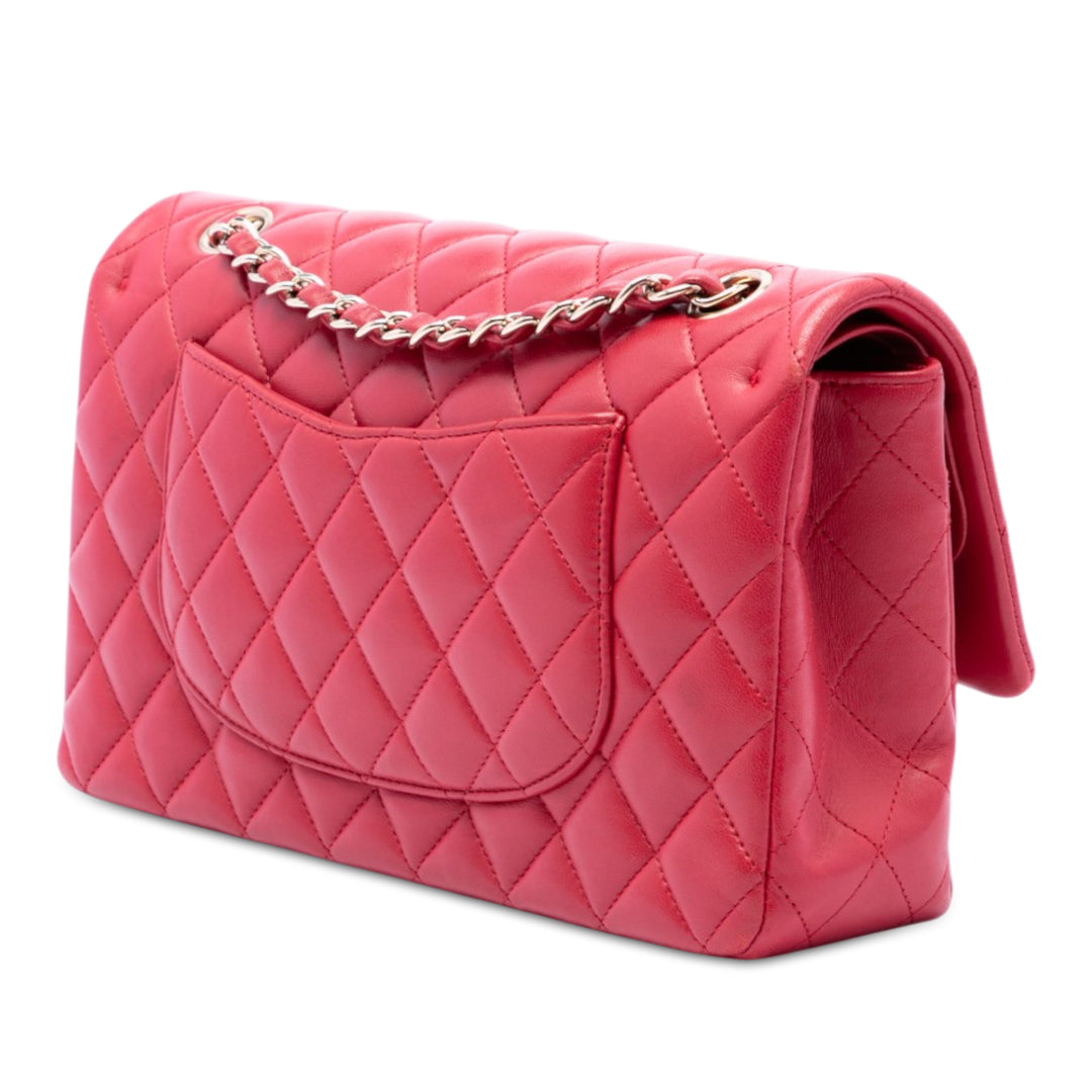 Classic Double rabat Moyen Cuir d'agneau Rouge