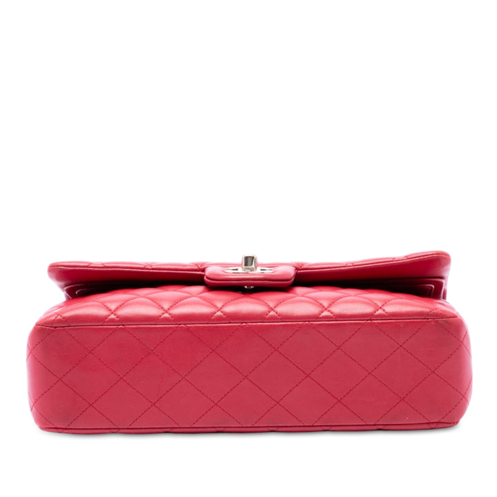 Classic Double rabat Moyen Cuir d'agneau Rouge