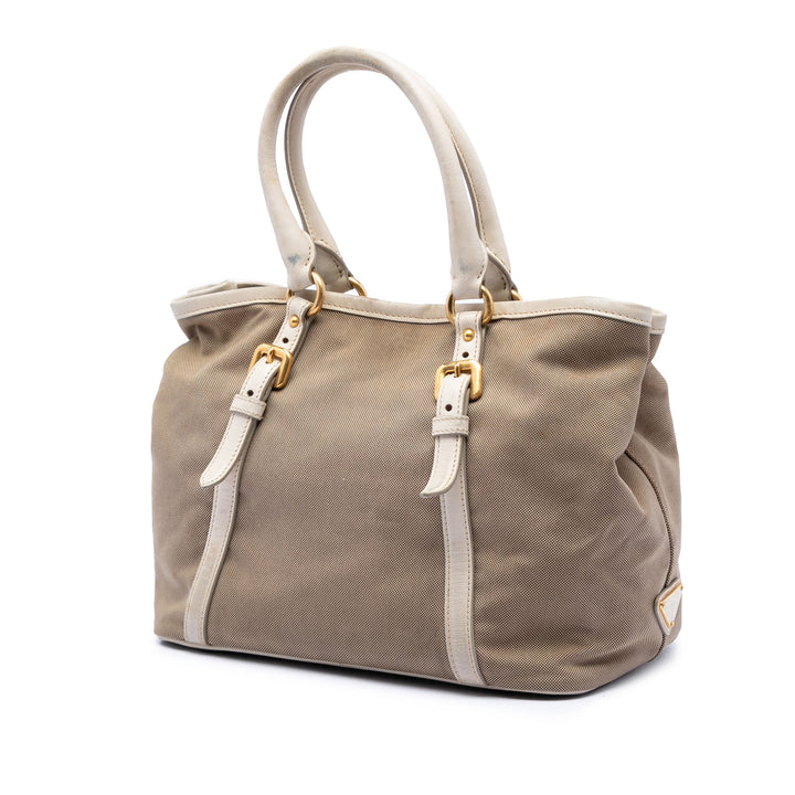 Prada Toile Canapa Logo Bow Sac