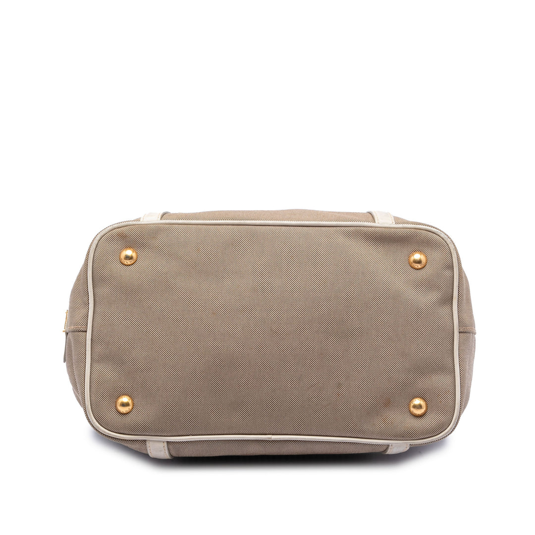 Prada Toile Canapa Logo Bow Sac