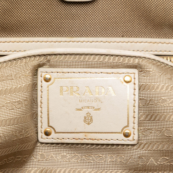 Prada Toile Canapa Logo Bow Sac