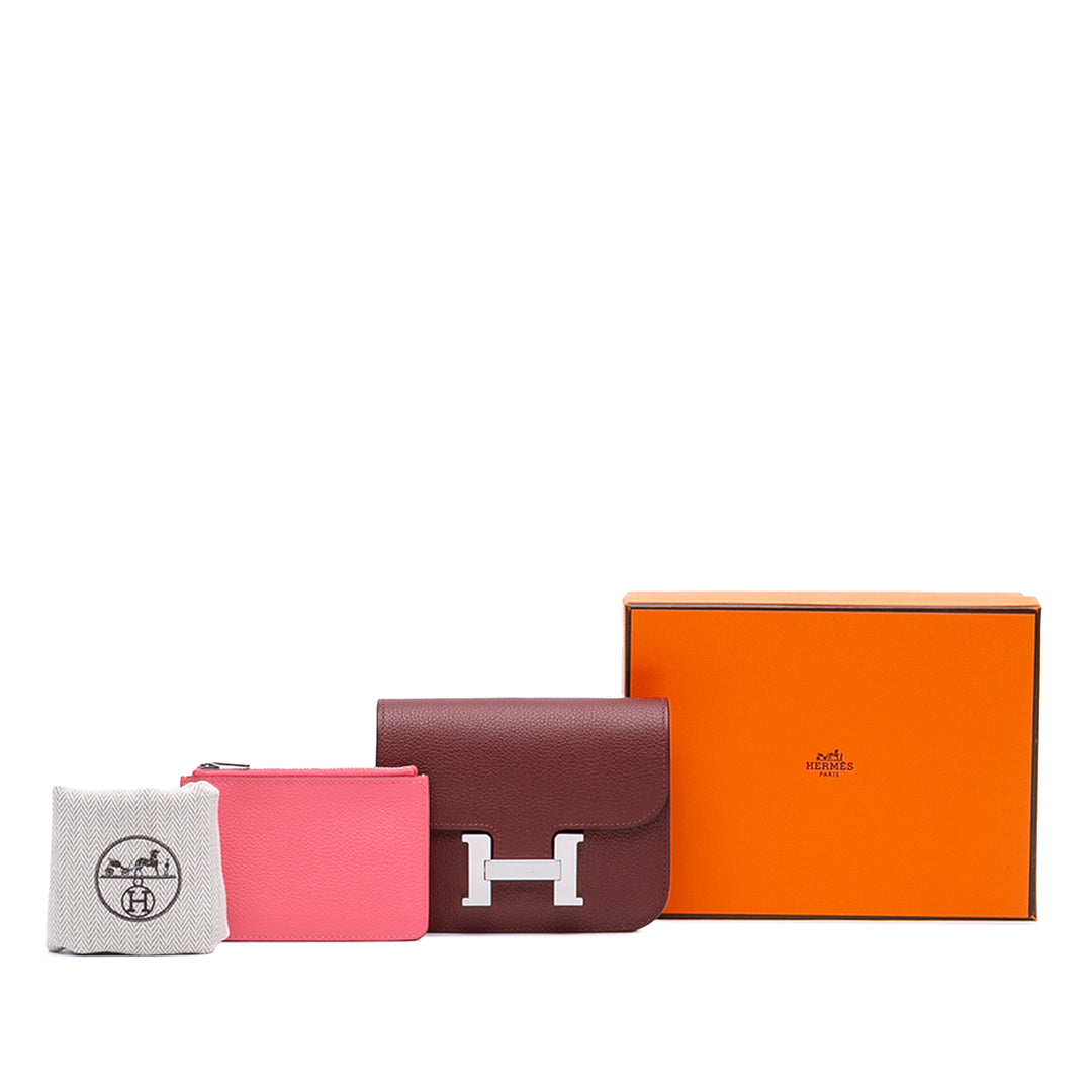 Hermès Constance Slim Portefeuille Cuir Clémence