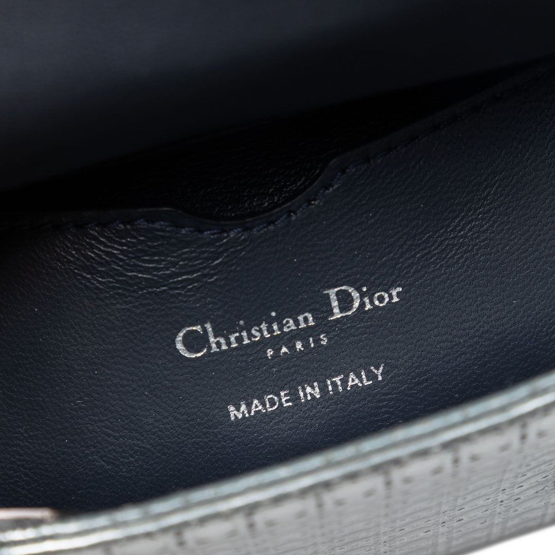 Dior Micro Metallic Cuir verni Microcannage Lady Dior