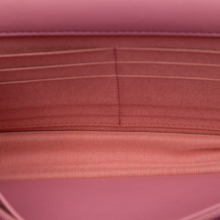 Matelassé Boy Wallet on Chain Cuir d'agneau Rose