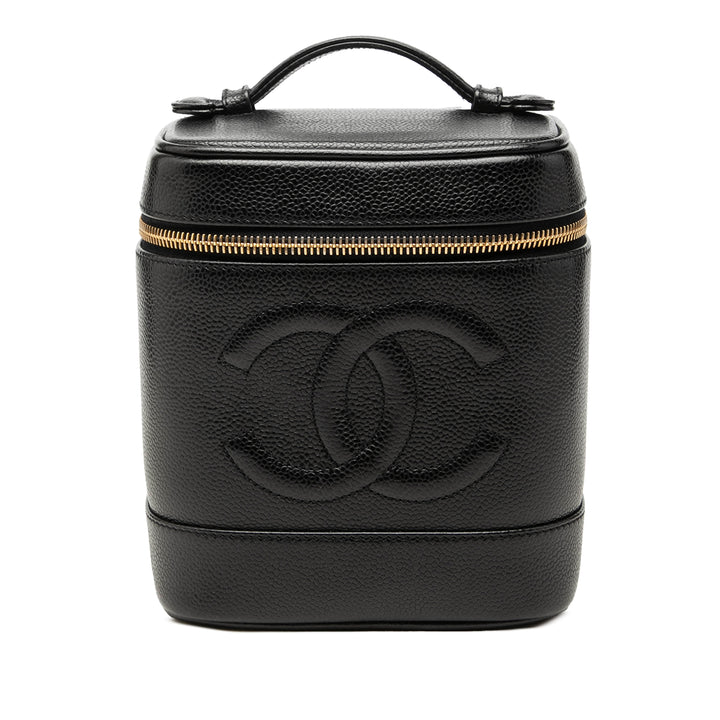 Chanel CC Vanity Cuir caviar Noir – vue principale – GABY PARIS