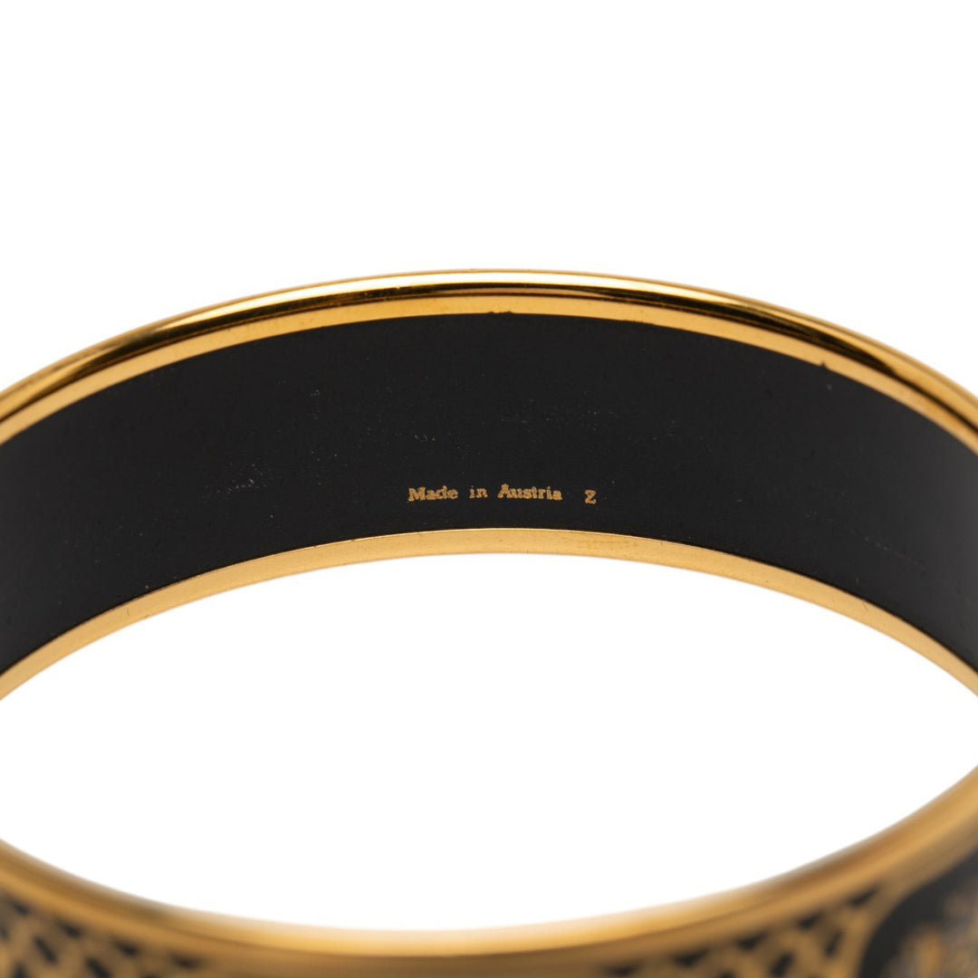 Hermès Wide Grand Apparat Enamel Bangle 65