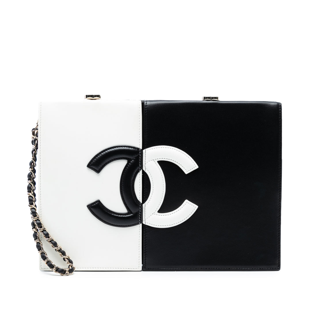 Chanel CC Cuir d’agneau Split Pochette with Chain Noir – GABY PARIS Authentique