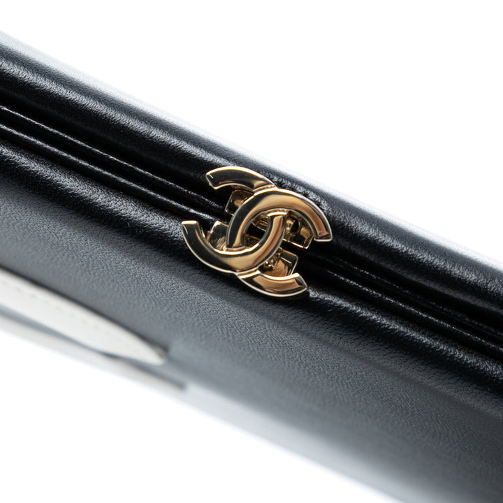 Chanel CC Cuir d’agneau Split Pochette with Chain Noir – GABY PARIS Authentique