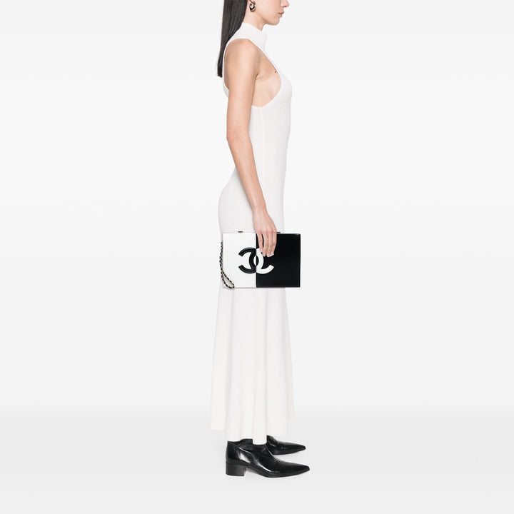 Chanel CC Cuir d’agneau Split Pochette with Chain Noir – GABY PARIS Authentique