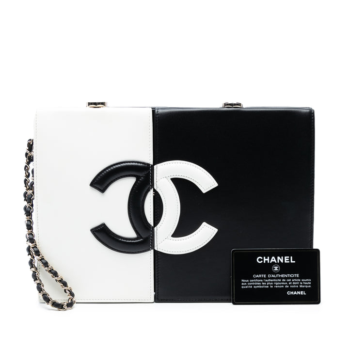 Chanel CC Cuir d’agneau Split Pochette with Chain Noir – GABY PARIS Authentique