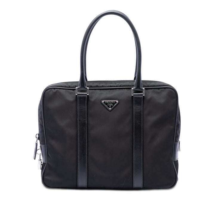 Prada Porte-documents à finitions Business Saffiano Noir – vue principale – GABY PARIS