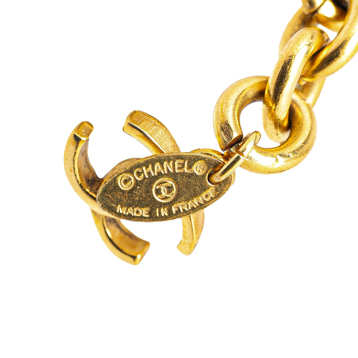 Gold Plated Medallion Link Bracelet Gold - Gaby Paris