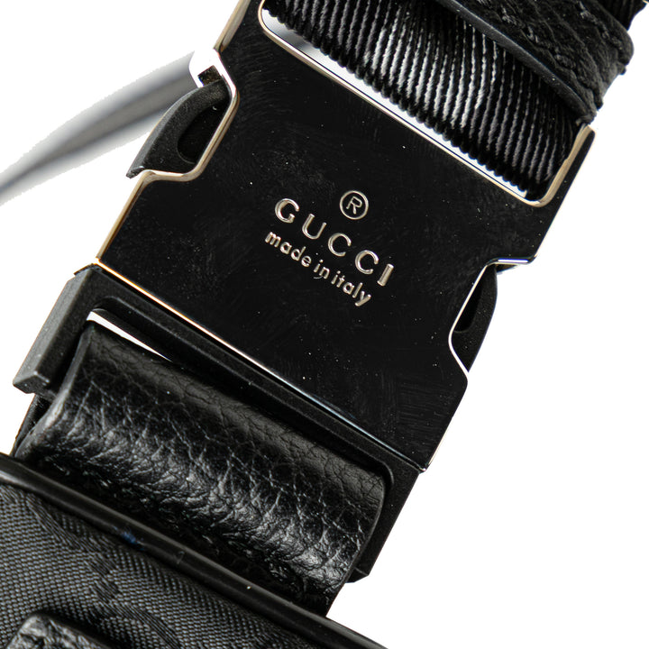 GG Nylon Web Belt Bag Black - Gaby Paris