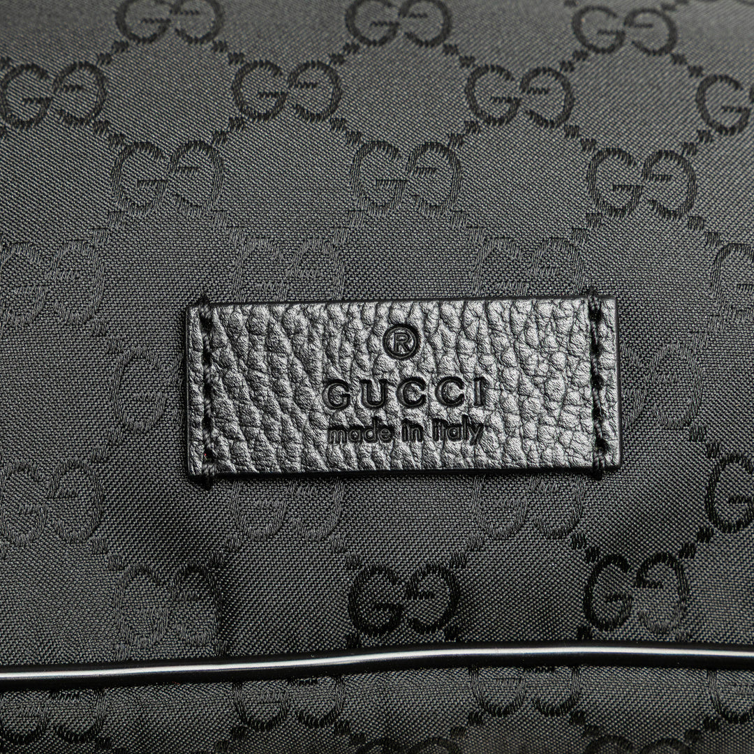 GG Nylon Web Belt Bag Black - Gaby Paris