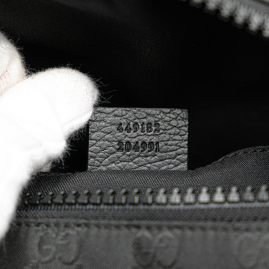 GG Nylon Web Belt Bag Black - Gaby Paris