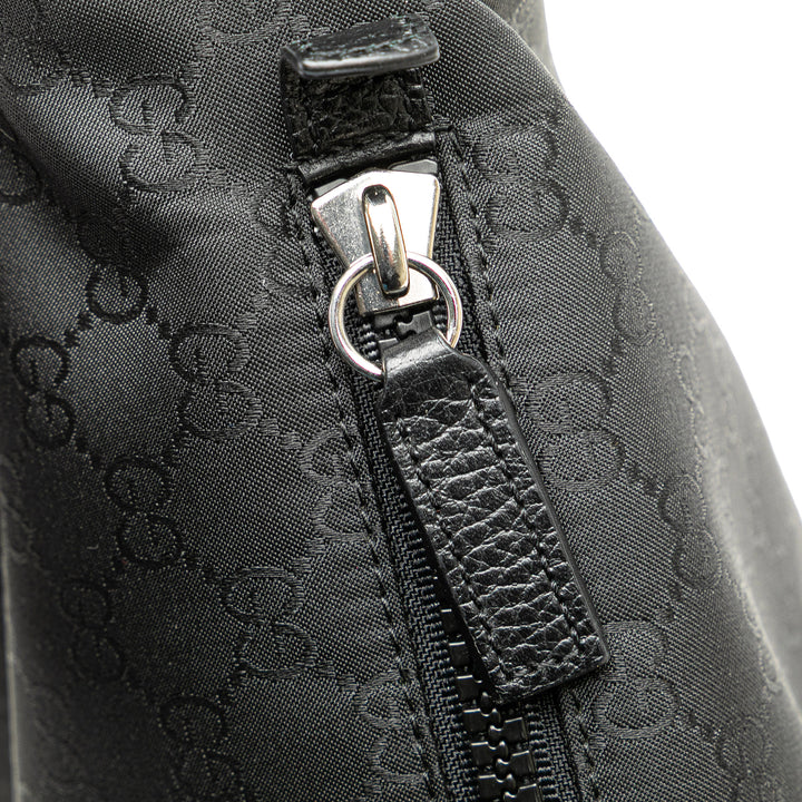 GG Nylon Web Belt Bag Black - Gaby Paris