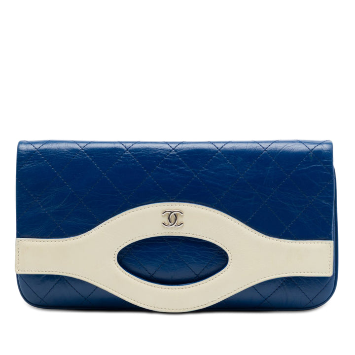Chanel Small Bicolor vieilli Cuir de veau 31 Pochette