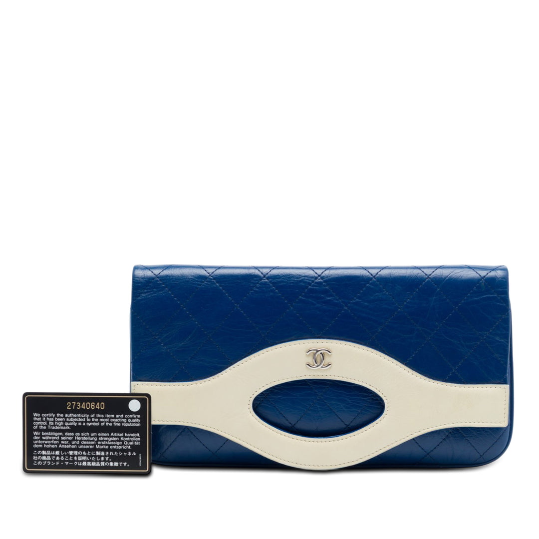 Chanel Small Bicolor vieilli Cuir de veau 31 Pochette