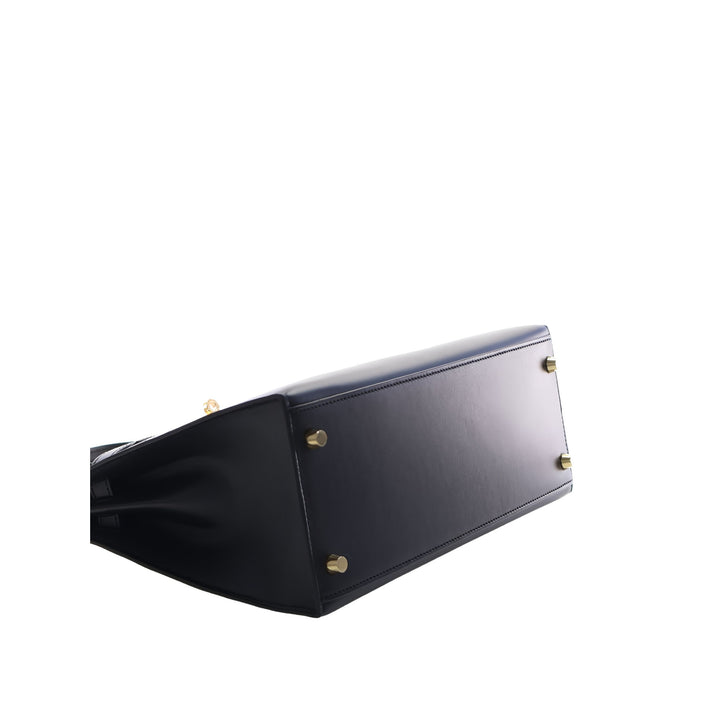Hermès Sac à main Sombrero Kelly II Sellier 28 Noir – vue 10 – GABY PARIS
