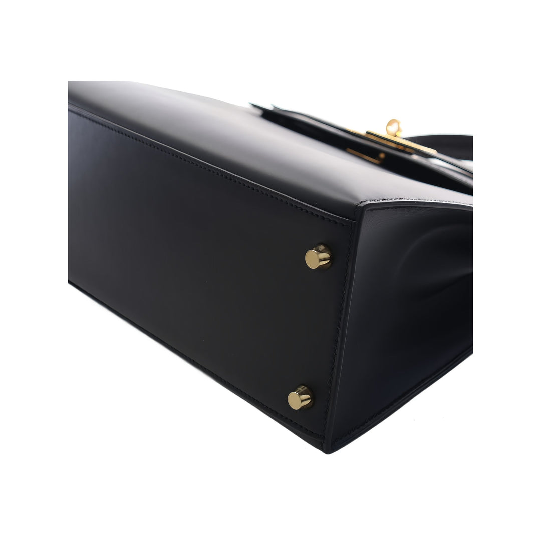 Hermès Sac à main Sombrero Kelly II Sellier 28 Noir – vue 12 – GABY PARIS