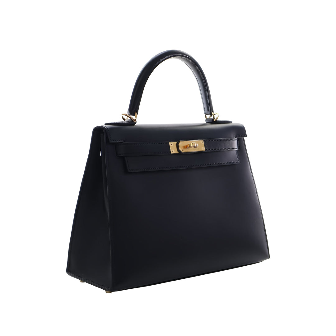Hermès Sac à main Sombrero Kelly II Sellier 28 Noir – vue 7 – GABY PARIS