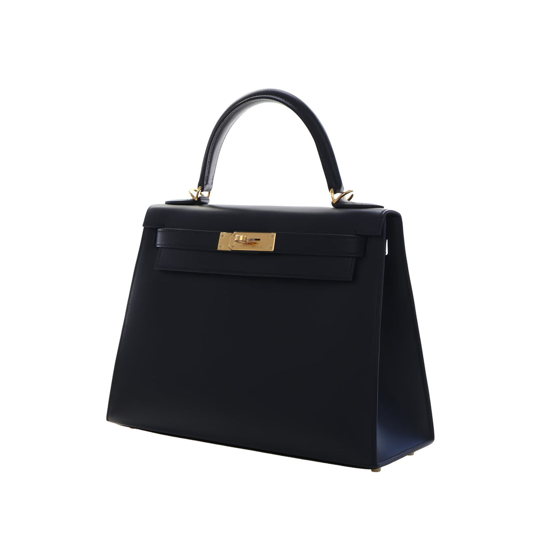Hermès Sac à main Sombrero Kelly II Sellier 28 Noir – vue 8 – GABY PARIS