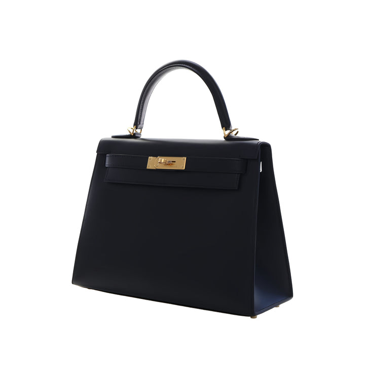 Hermès Sac à main Sombrero Kelly II Sellier 28 Noir – vue 8 – GABY PARIS