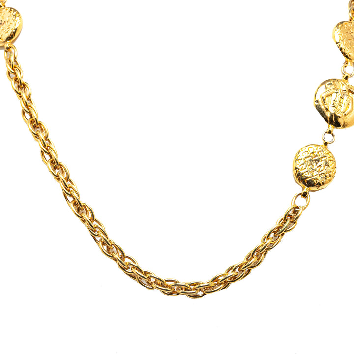 Gold Plated Coco Mademoiselle Chain Necklace Gold - Gaby Paris