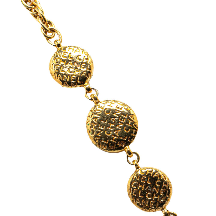 Gold Plated Coco Mademoiselle Chain Necklace Gold - Gaby Paris