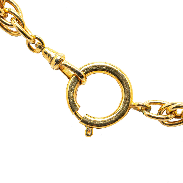 Gold Plated Coco Mademoiselle Chain Necklace Gold - Gaby Paris