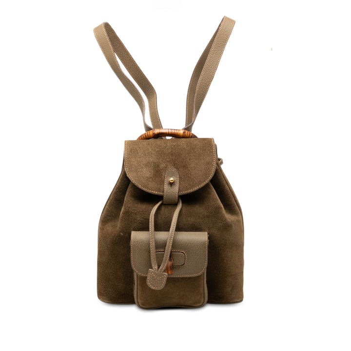 Bamboo Sac à dos à cordon Marron