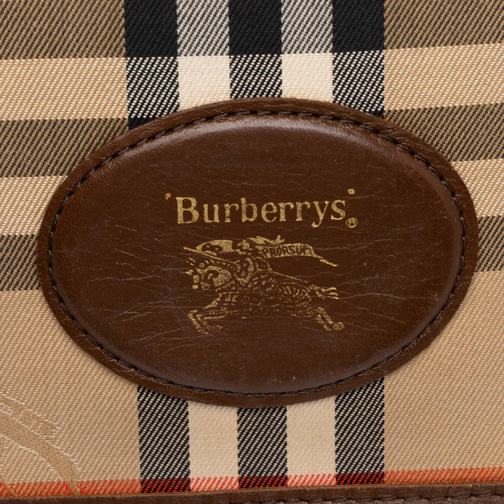 Burberry Sac porté épaule Haymarket Check Beige – vue 5 – GABY PARIS