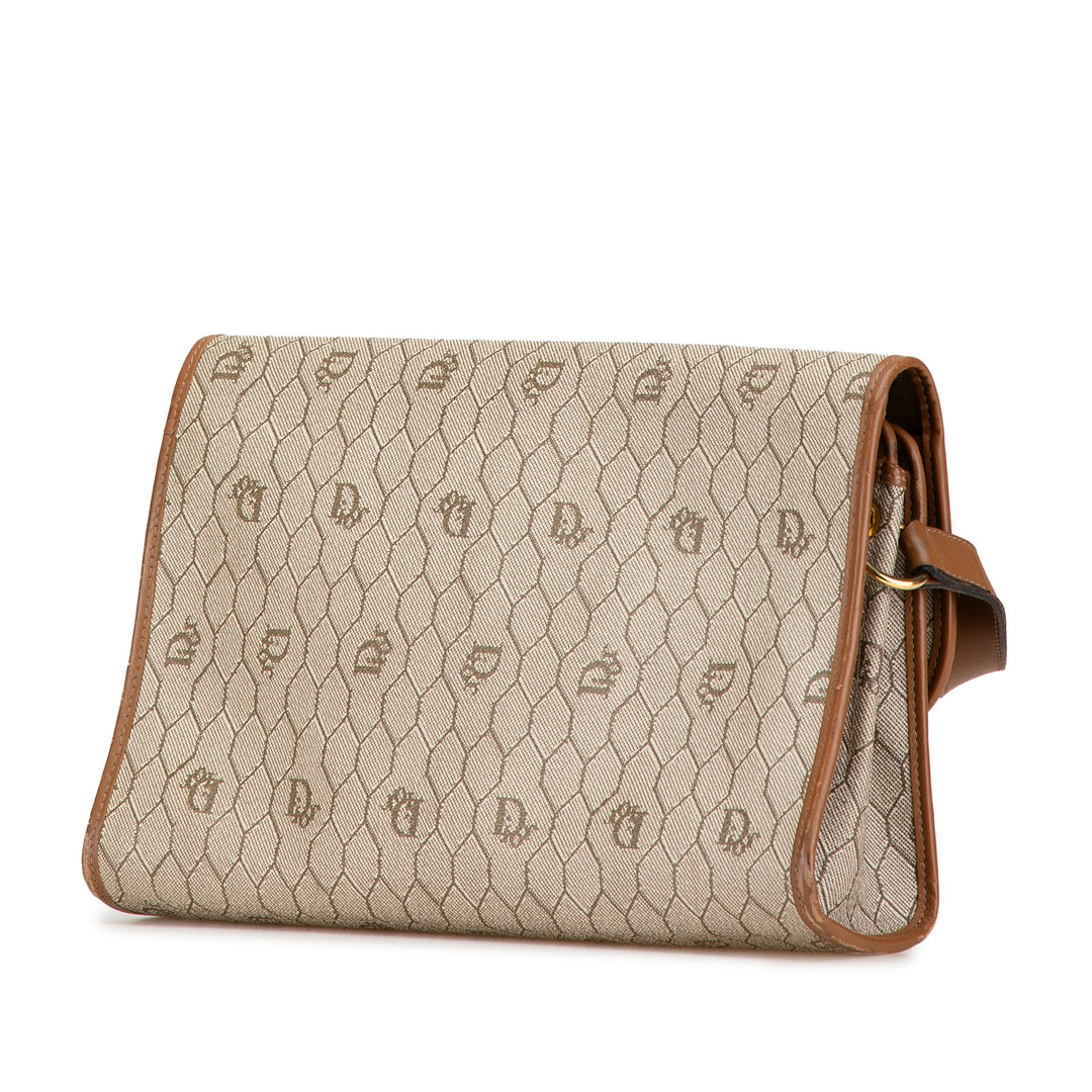 Honeycomb Coated Canvas Crossbody Brown - Gaby Paris