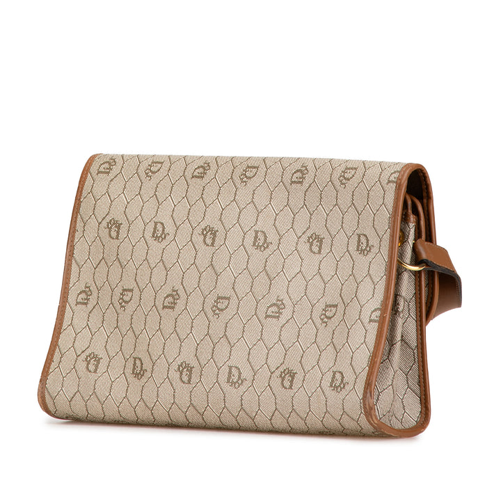 Honeycomb Coated Canvas Crossbody Brown - Gaby Paris