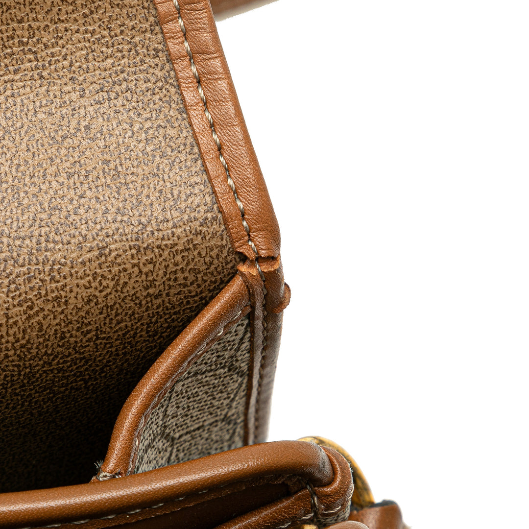 Honeycomb Coated Canvas Crossbody Brown - Gaby Paris