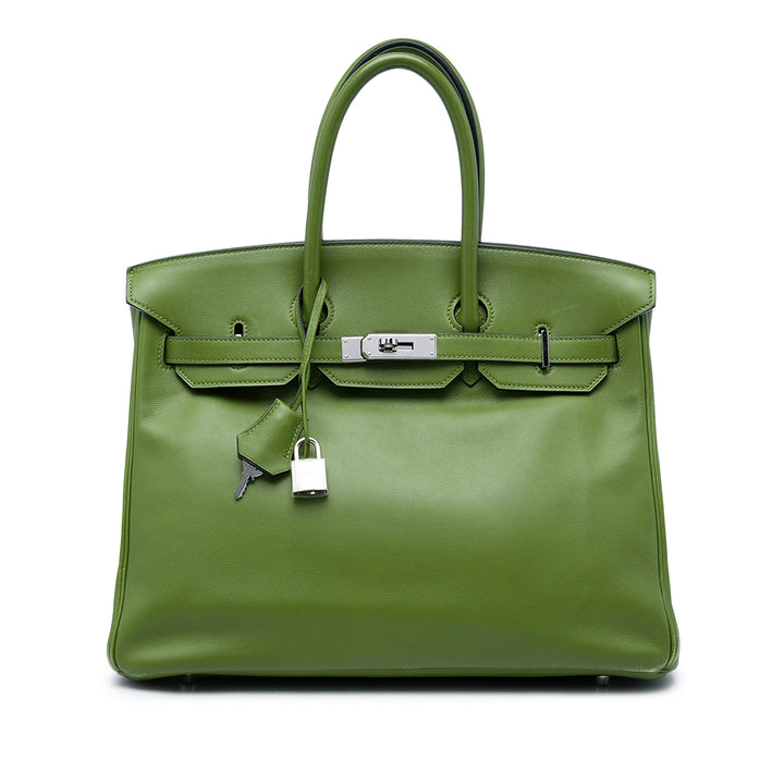 Hermès Sac à main Birkin Retourne 35 Swift Vert – vue principale – GABY PARIS