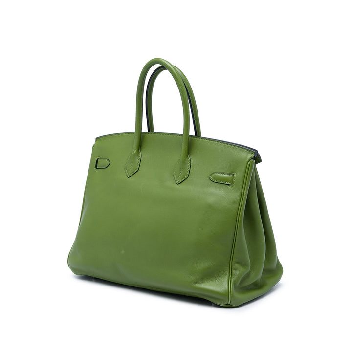 Hermès Sac à main Birkin Retourne 35 Swift Vert – vue 2 – GABY PARIS