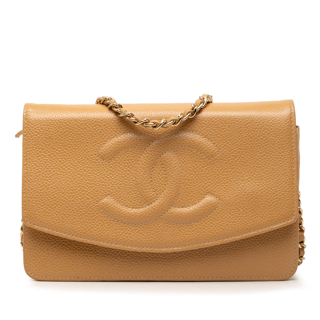 Chanel CC Caviar Wallet on Chain