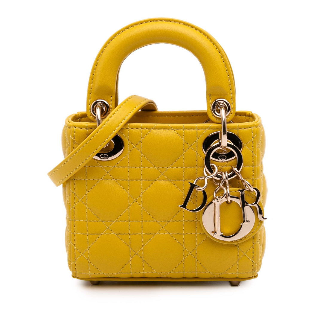 Dior Micro Cuir d’agneau Cannage Lady Dior