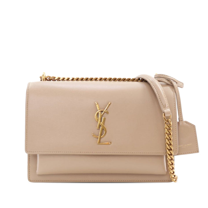Medium Smooth Calfskin Sunset Bag Brown - Gaby Paris