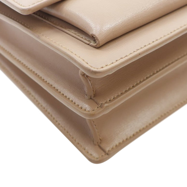 Medium Smooth Calfskin Sunset Bag Brown - Gaby Paris