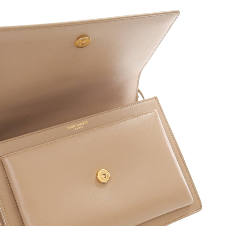 Medium Smooth Calfskin Sunset Bag Brown - Gaby Paris