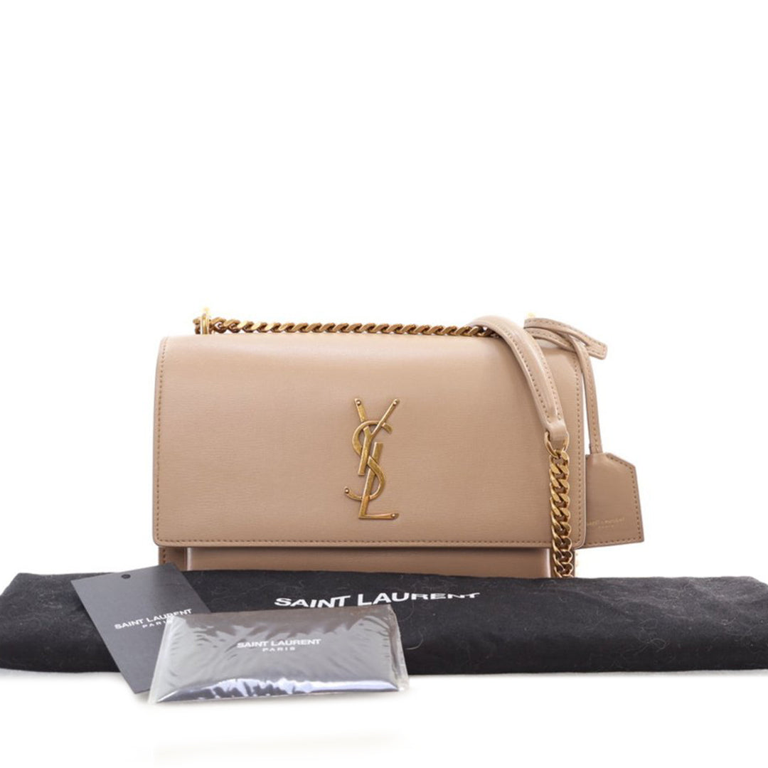 Medium Smooth Calfskin Sunset Bag Brown - Gaby Paris