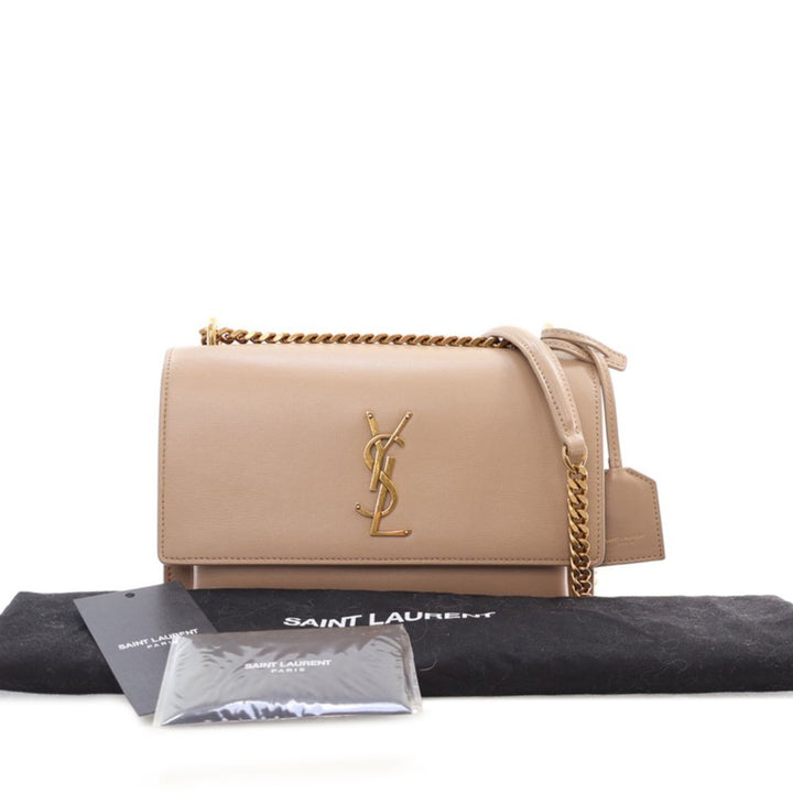 Medium Smooth Calfskin Sunset Bag Brown - Gaby Paris