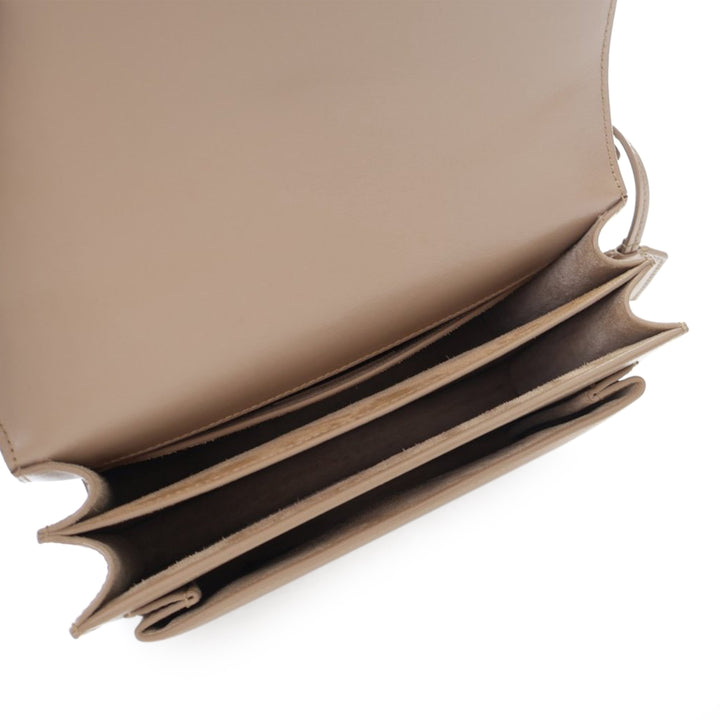 Medium Smooth Calfskin Sunset Bag Brown - Gaby Paris