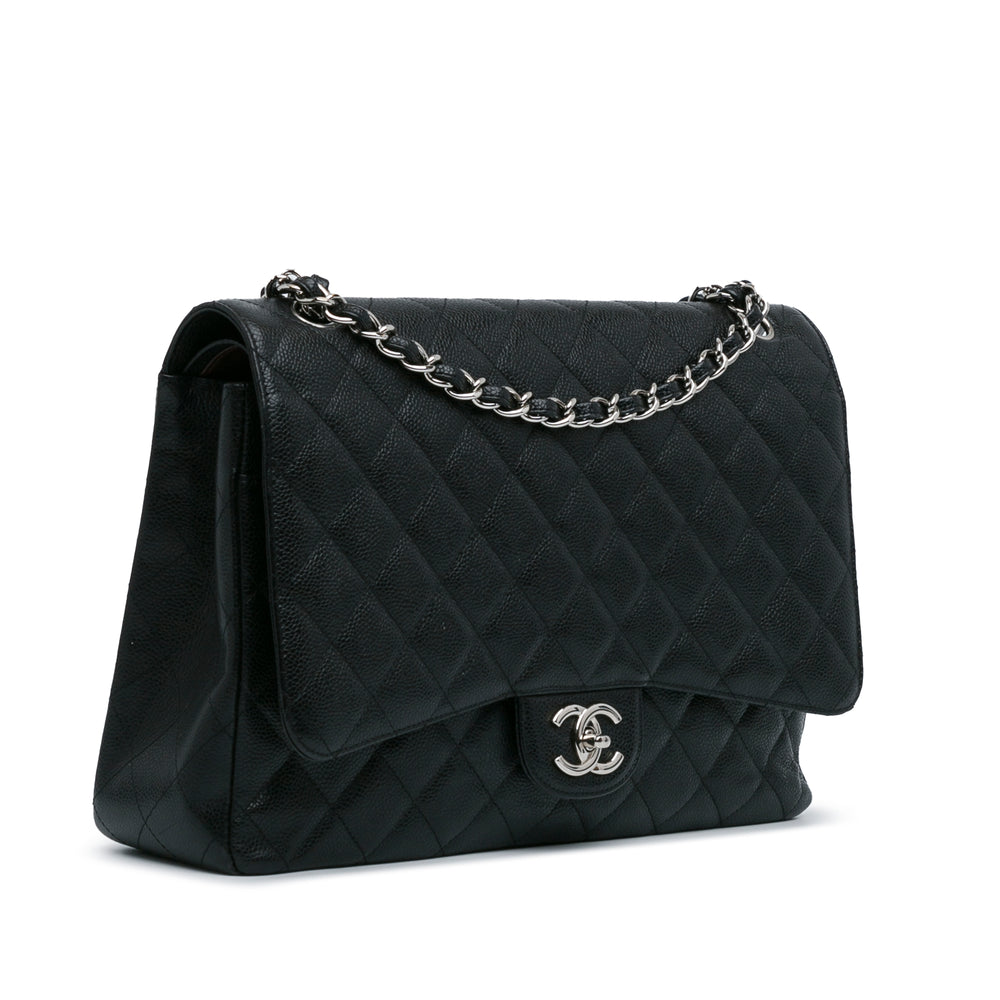 Chanel Maxi Classic Caviar Double Flap Black - GABY PARIS