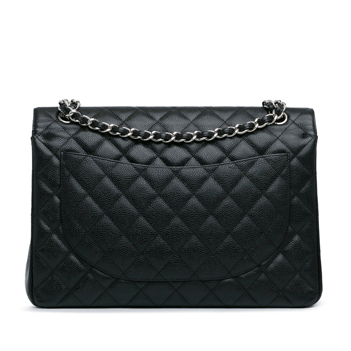 Chanel Maxi Classic Caviar Double Flap Black - GABY PARIS