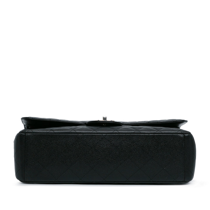 Chanel Maxi Classic Caviar Double Flap Black - GABY PARIS